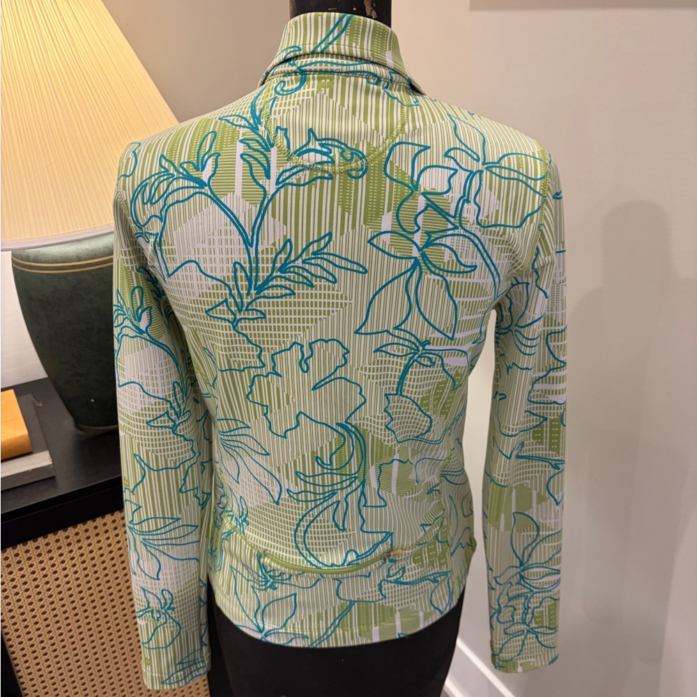 Lucy Hawaiian Print Sun Protection Zip-Up Athletic Jacket Size Small Running - Picture 5 of 16